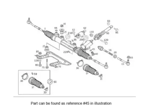 A0239979148 КОЛЬЦО УПЛОТНИТЕЛЬНОЕ РЕЙКИ РУЛЕВОЙ MB