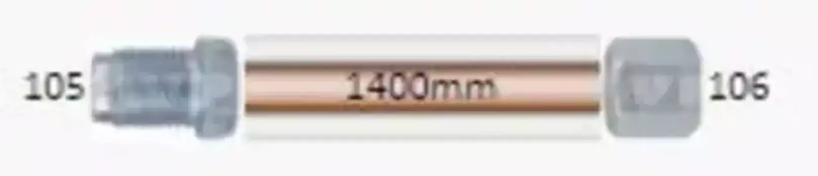 AGWP194 Трубка тормозная d=4.75mm Длинна 1400мм (Z-105/Z-106) AUTO-GUR