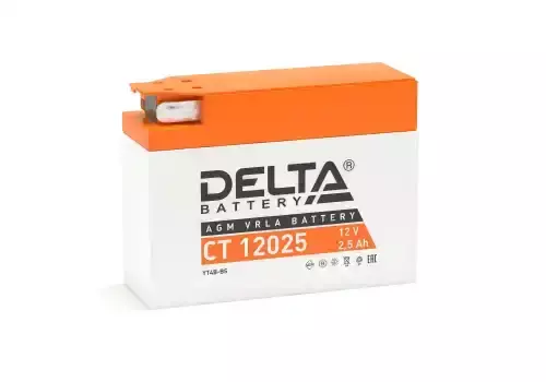 Аккумулятор DELTA BATTERY CT 12025 2.5 Ач 40 А 113x38x87 мм 4 (-+) боковая прямая