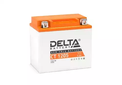 Аккумулятор DELTA BATTERY CT 1205 5 Ач 80 А 114x69x109 мм 0 (-+) обратная