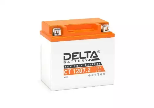 Аккумулятор DELTA BATTERY CT 1207.2 7 Ач 130 А 114x70x108 мм 0 (-+) обратная