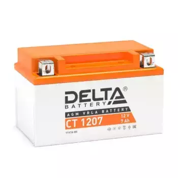 Аккумулятор DELTA BATTERY CT 1207 7 Ач 105 А 152x87x95 мм 1 (+-) прямая