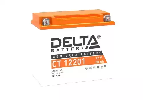 Аккумулятор DELTA BATTERY CT 12201 20 Ач 270 А 177x88x154 мм 0 (-+) обратная