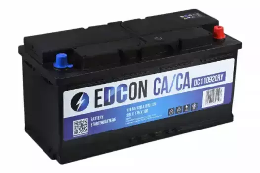 Аккумулятор EDCON DC110920RY 110 Ач 920 А 393x175x190 мм 0 (-+) обратная
