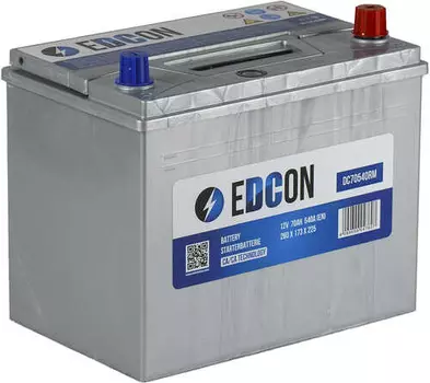 Аккумулятор EDCON DC70540RM 70 Ач 540 А 260x173x225 мм 0 (-+) обратная