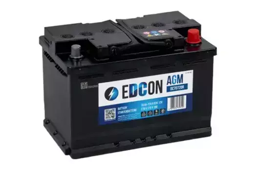 Аккумулятор EDCON DC70720R 70 Ач 720 А 278x175x190 мм 0 (-+) обратная