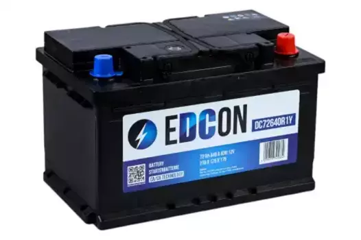 Аккумулятор EDCON DC72640R1Y 72 Ач 640 А 278x175x175 мм 0 (-+) обратная