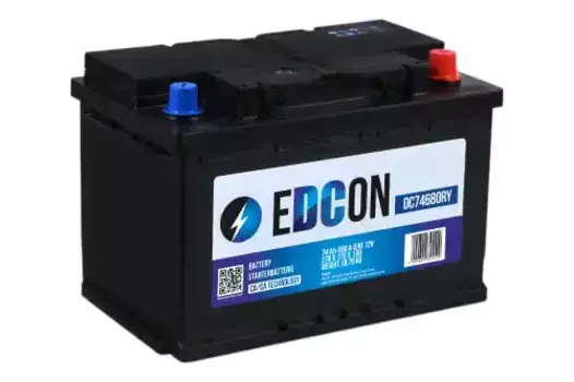 Аккумулятор EDCON DC74680RY 74 Ач 680 А 278x175x190 мм 0 (-+) обратная