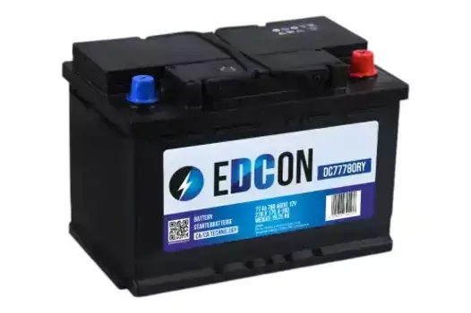 Аккумулятор EDCON DC77780RY 77 Ач 780 А 278x175x190 мм 0 (-+) обратная