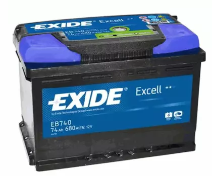 Аккумулятор EXIDE EB740 74 Ач 680 А 278x175x190 мм 0 (-+) обратная