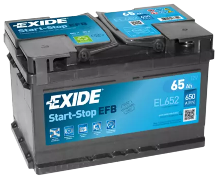 Аккумулятор EXIDE EL652 65 Ач 650 А 278x175x175 мм 0 (-+) обратная