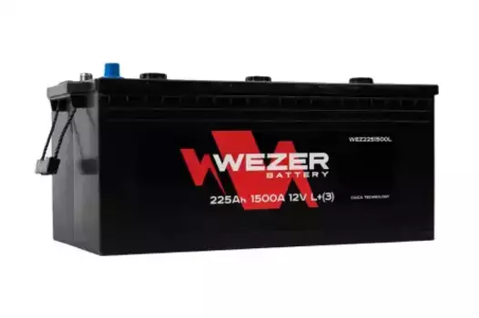 Аккумулятор WEZER WEZ2251500L 225 Ач 1500 А 518x276x242 мм 1 (+-) прямая