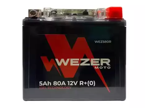 Аккумулятор WEZER WEZ580R 5 Ач 80 А