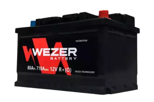 Аккумулятор WEZER WEZ80710R 80 Ач 710 А 278x175x175 мм 0 (-+) обратная