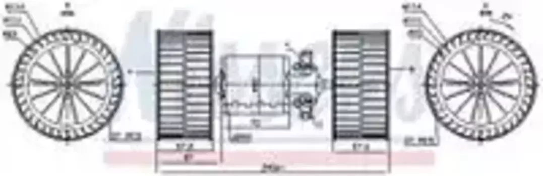 электродвигатель отопителя! с крыльчаткой 24V\ MB Actros 2003> 87192 NISSENS