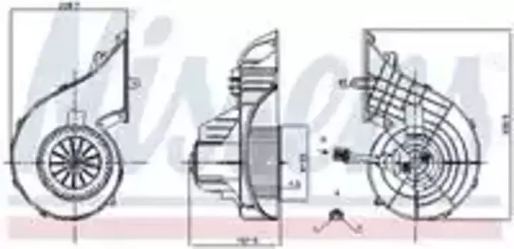 электродвигатель отопителя! в сборе\ Volvo FH EURO 6/ RVI 87751 NISSENS
