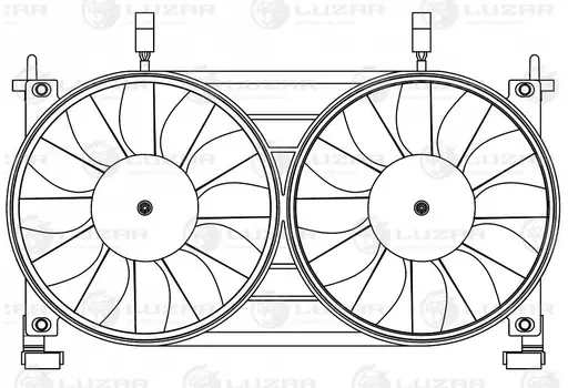 электровентилятор охлаждения! с кожухом\ ВАЗ 21214 Нива LFK 01225 LUZAR