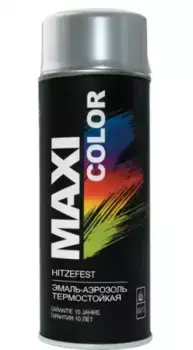 эмаль-аэрозоль термостойкая серебристая! 400мл\ 0007MX MAXI COLOR