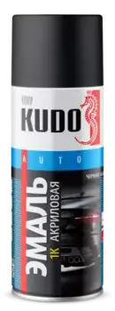 эмаль! акриловая 1К автомобильная черная матовая 520мл\ KU-5232.5 KUDO