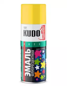 эмаль! флуоресцентная лимонно-желтая 520мл\ KU-1204 KUDO