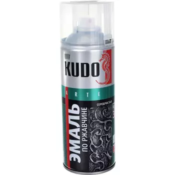 эмаль! молотковая по ржавчине серебристая 520 мл\ KU-3001 KUDO