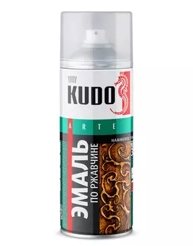 эмаль! молотковая по ржавчине серебристо-черная 520 мл\ KU-3013 KUDO