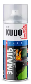 эмаль! термостойкая для мангалов чёрная 520мл\ KU-5122 KUDO