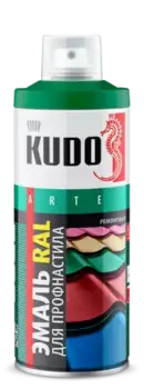 эмаль! универсальная акриловая satin RAL 6002 зелёная листва 520мл\ KU-0A6002 KUDO
