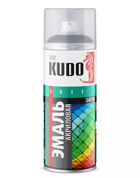эмаль! универсальная акриловая satin RAL 9005 чёрная 520мл\ KU-0A9005 KUDO