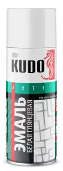 эмаль! универсальная, белая глянцевая, аэрозоль 520 мл\ KU-1001 KUDO