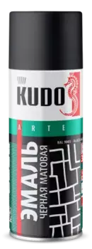 эмаль! универсальная, черная матовая, аэрозоль 520 мл\ KU-1102 KUDO