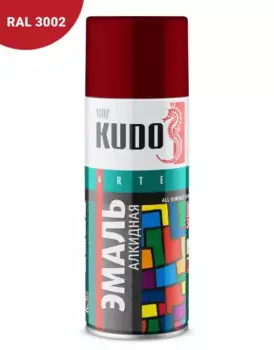 эмаль! универсальная тёмно-красная 520 мл\ KU-10042 KUDO