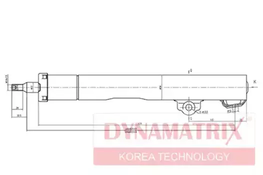 АМОРТИЗАТОР ПОДВЕСКИ ГАЗОНАПОЛНЕННЫЙ DSA334017 DYNAMAX