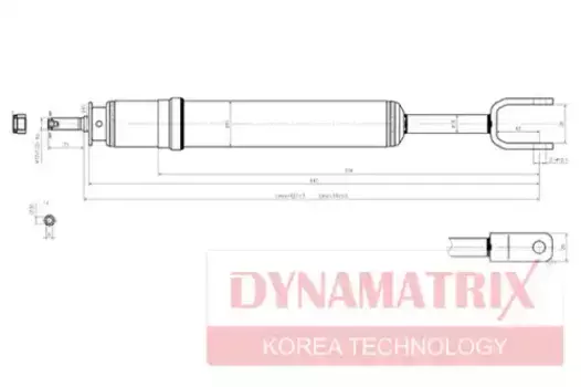 АМОРТИЗАТОР ПОДВЕСКИ ГАЗОНАПОЛНЕННЫЙ DSA341845 DYNAMAX