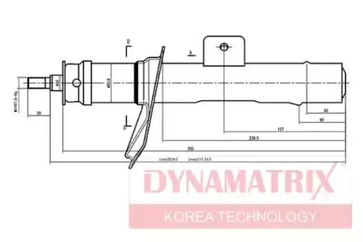 АМОРТИЗАТОР ПОДВЕСКИ ГИДРАВЛИЧЕСКИЙ DSA633838 DYNAMAX