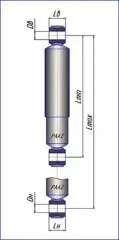амортизатор подвески! 485-785 О/О 24x62 24x62\ КАМАЗ 4208/4211/4310/4350