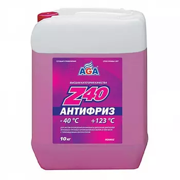 Антифриз AGA AGA003Z красный готовый G12++ 10 кг