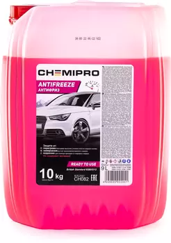 Антифриз CHEMIPRO CH082 красный готовый G12 9 л