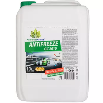 Антифриз GREENCOOL 751807 зеленый готовый 10 л