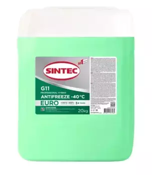 Антифриз SINTEC 800521 зеленый готовый G11 20 л
