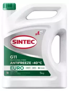 Антифриз SINTEC 990554 зеленый готовый G11 5 л 5 кг