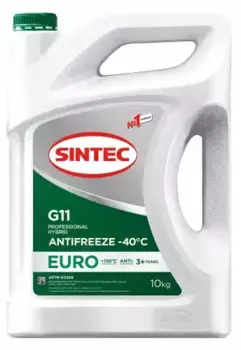 Антифриз SINTEC 990571 зеленый готовый G11 10 л 10 кг