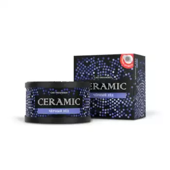 ароматизатор! TENSY (TC-73) на панель, мел, банка керамик 'Черный лед'\