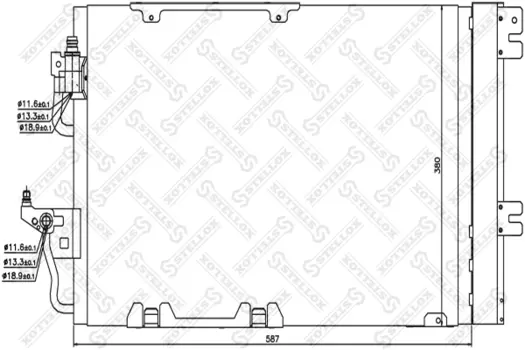 Радиатор кондиционера (конденсатор) STELLOX 10-45019-SX