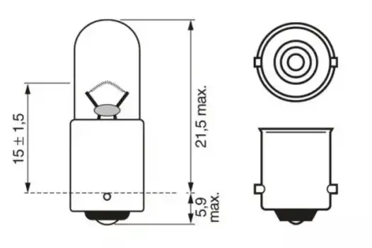 Автолампа BOSCH 1 987 302 207 BA9s