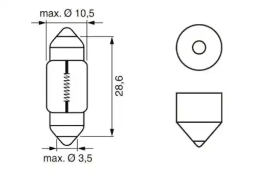 Автолампа BOSCH 1 987 302 227 SV8.5-8