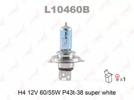 Автолампа галогенная LYNXAUTO L10460B P43t