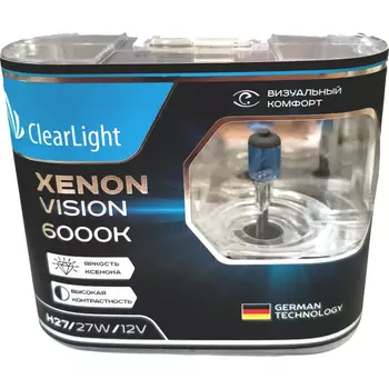 Автолампа галогенная CLEARLIGHT MLH27XV PG13 6000K К