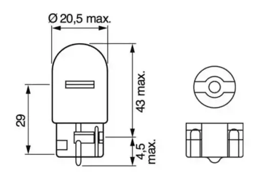 Автолампа накаливания BOSCH 1 987 302 822 W3x16d