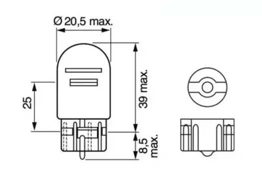 Автолампа накаливания BOSCH 1 987 302 823 W3x16q